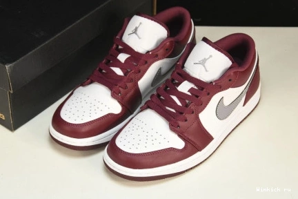 White 1 Jordan Bordeaux Low 1001